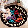 Anime Naruto Round Carpets for Living Room Rugs Soft Flannel Floor Area Rug Bedroom Carpet Mat for Children Kitchen Rug