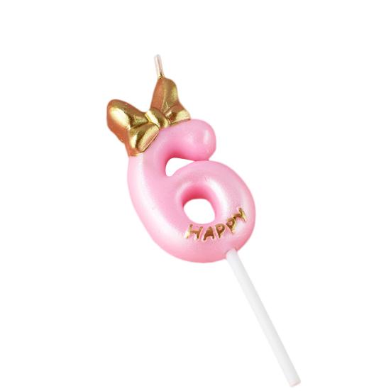 Портативные свечи для торта, изысканное привлекательное украшение, 0-9, цифровые