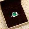 Кольцо с изумрудом и бриллиантами, чистое серебро 925 пробы, размер 6-7-8, 18-каратное золото, гальваническое покрытие, ювелирные изделия высокого класса, ювелирные изделия высокого качества