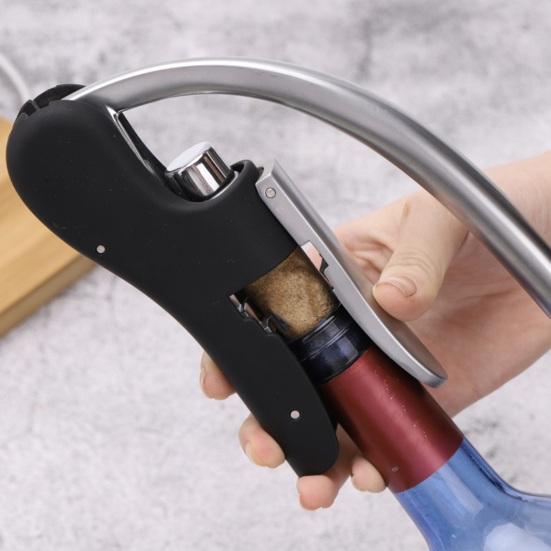 Открывалка для бутылок вина, вертикальный рычаг, штопор, эргономичная ручка, нескользящая многофункциональная быстрооткрывающаяся бутылка для напитков, инструмент для домашнего бара