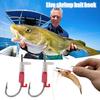 5/10Pcs Live Shrimp Fixing Hook Heavy Duty Steel Barbed Fishhook Freshwater Saltwater Catfish Bass Fishing Hook Fishing Accessories