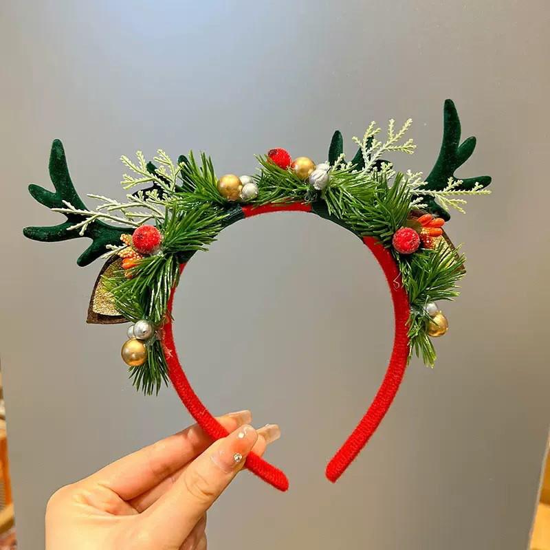 Christmas Reindeer Antler Headbands Cute Hair Hoop Kids Girls Party Photo Props