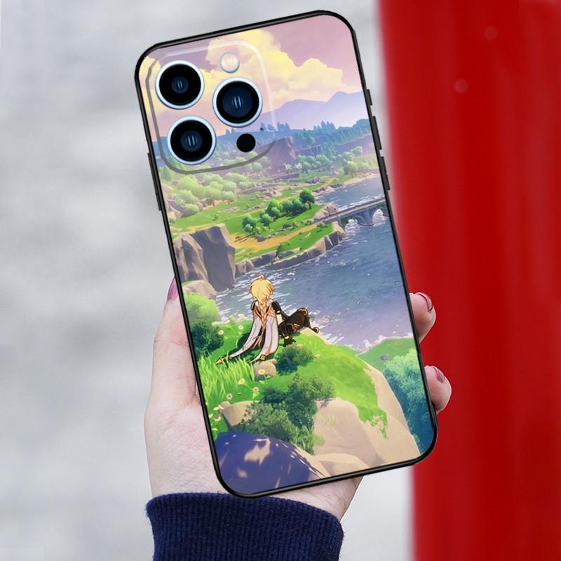 Anime Game Genshin Impact Phone Case For iPhone 15 16 Pro Max 12 13 Mini 11 14 Pro Max XR 16 15 Plus 16e Back Cover