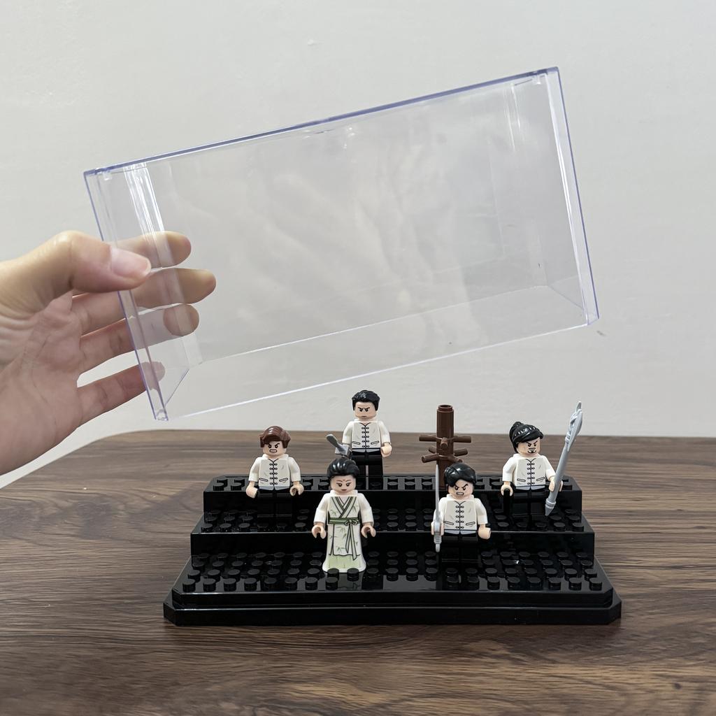 Acrylic Display Case Compatible for Lego Minifigure, Building Block Toy Model, Dustproof Display Case,Action Figure Toys Storage