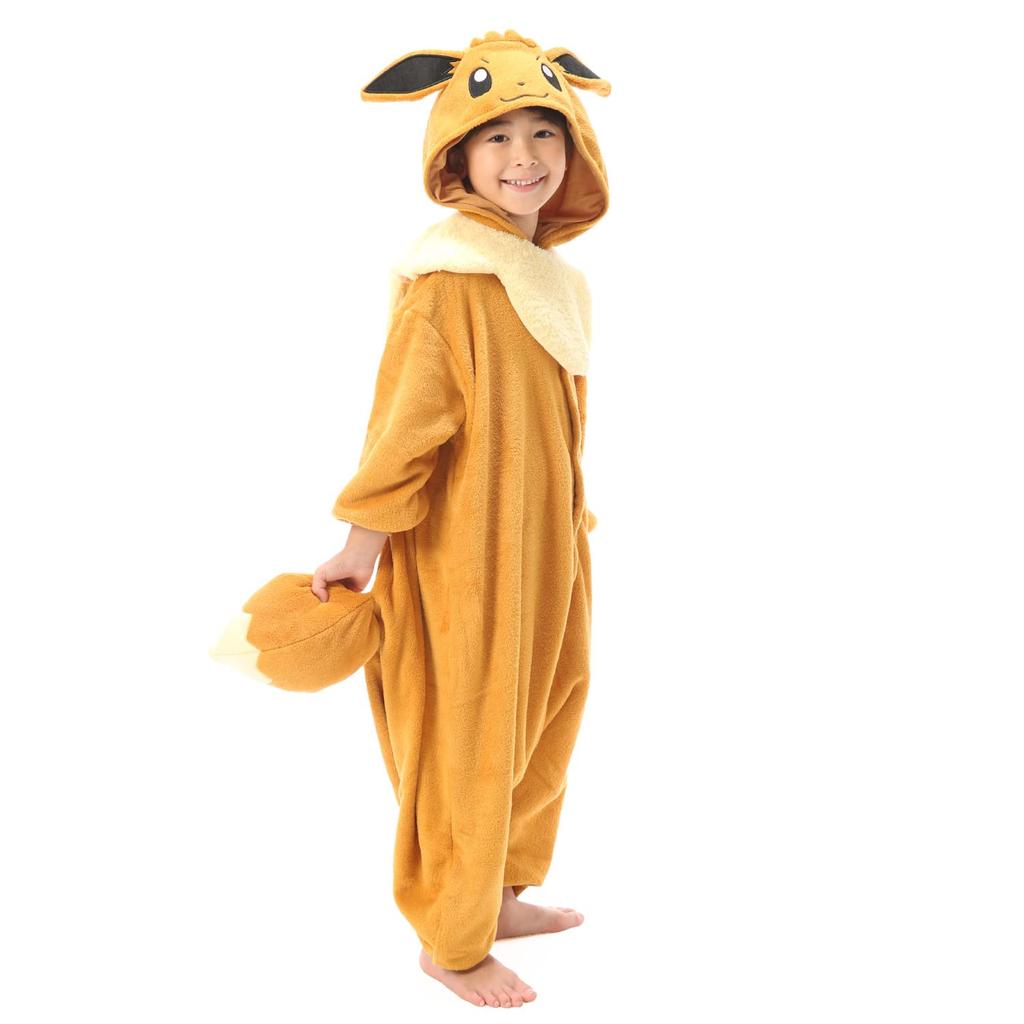 SAZAC Character Fleece Kigurumi Pokémon Eevee for Children, 110cm