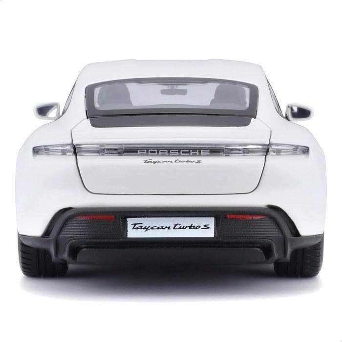 Bburago 1/24 Porsche Taycan Turbo S Белый / Металлическая модель, Готовая модель 18-21098 WT