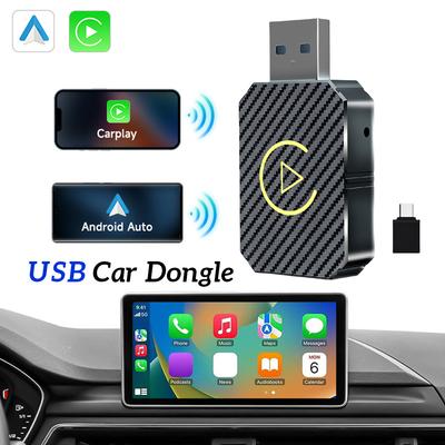 Беспроводной адаптер Carplay Andriod Auto, 2 в 1, проводной на беспроводной, мини-бокс, Plug&Play, USB-донгл для автомобиля, BT CarPlay, AI Box для OEM
