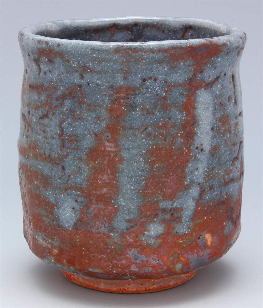 Mino Ware Teacup by Ryoji Gray Shino Fuji Made In Hayashi, Design, Japan, 138-0009