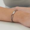 H Edition Silver (W) String Bracelet Cocoa Hl6B31607W9210