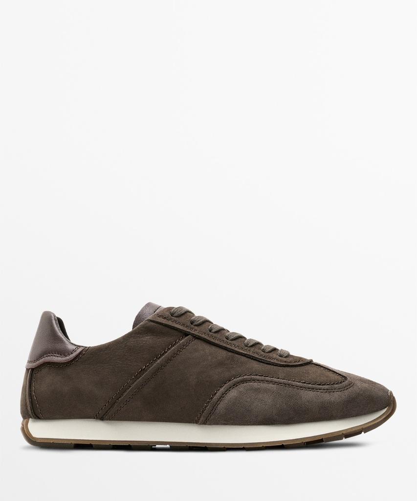 Massimo Dutti Grain Napa Leather Sneakers