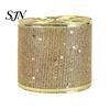 Festival Atmosphere Ribbon for Home Decor 2.5" x 2.2 Yards Gold Sheer Christmas Tree Decoration and Crisp Edge Wreath Making Gift Wrapping,