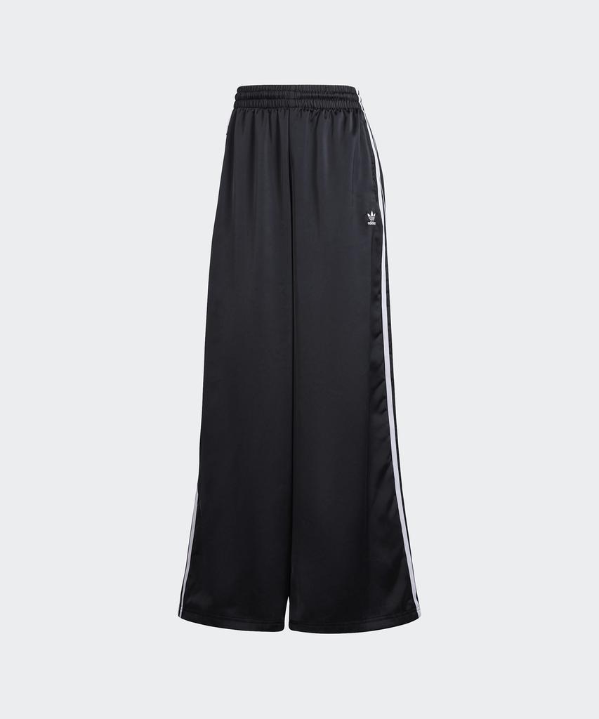 adidas Широкие атласные спортивные брюки - Черные:Белый / Iu2520
