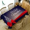 Christmas Tablecloths Santa Gift Pattern Rectangle Table Tablecloth Anti -Fouling Tablecloth Fireplace Decoration Accessories