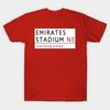 Мужская черная футболка с принтом Emirates Stadium Печать методом термопереноса без вырезания Хлопковая футболка