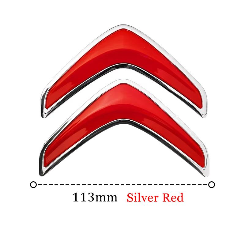 Citroen V Shape Trunk Emblem Car Rear Logo Badge For C3 C4 C5 Cactus Berlingo ABS Car Styling Accessories (8 Colors, 2 Sizes)