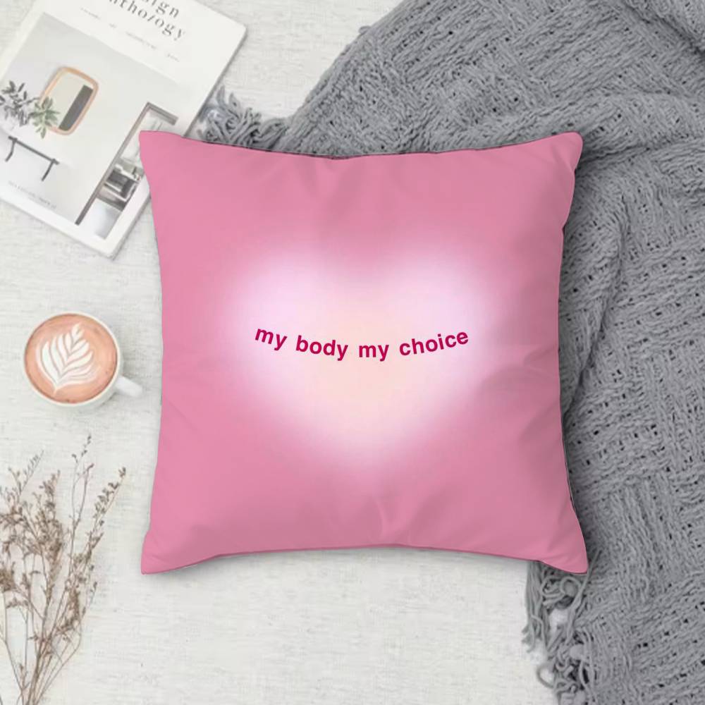 Girl Power Double-Sided Printed Square Pillow Cover Decorative Cushion Cover For Sofa Bedroom Bedside