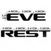 AJF1 3D Hood Emblem Logo Letters Sticker With Glue Chromium Styling Chrome Red White Mate Black Fit For FORD EVEREST