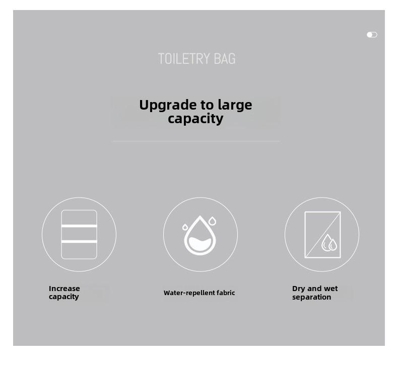 Роскошная мужская дорожная косметичка - водонепроницаемая, большой вместимости, ромбовидной формы, дизайн с разделением сухого/влажного содержимого
