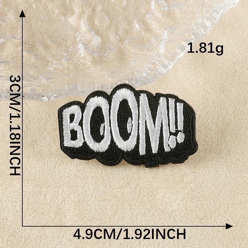 Оригинальный вышитый логотип, мультяшный значок, английская буква, нашивка, аксессуары, ручная работа, сделай сам, вышитая наклейка, наклейка из ткани