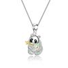 Women Animal Cute Bamboo Panda Pendant Necklaces Goth Jewelry Animal Panda Necklace Kawaii Pendant Necklace