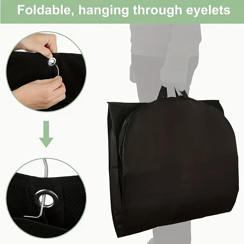 Дорожная сумка-вешалка с боковыми вставками - Застежка-молния с карманом для рубашек, пальто, платьев, Органайзер для хранения