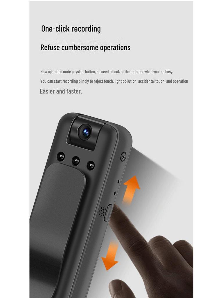 Ультра HD нательная камера-ручка для охраны правопорядка и спортивных съемок