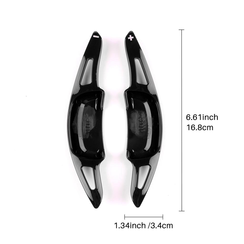 KUNGKIC Накладки на подрулевые лепестки для Mazda 3 / CX-30 / CX-50 / CX-60 / CX-90 (АБС-пластик, Черный, Комплект Л/П)