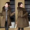 Fleece and Thicker Pie To Overcome Women's Winter New Medium and Long Ing Cotton Clothes, Thin Cotton Clothes