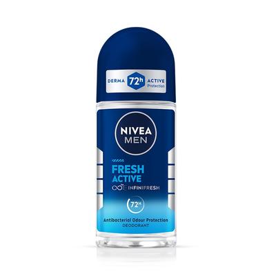 МУЖСКОЙ Fresh Active 50 мл Дезодорант-ролик для подмышек | С ароматом свежих морских экстрактов | Свежесть 72 часа