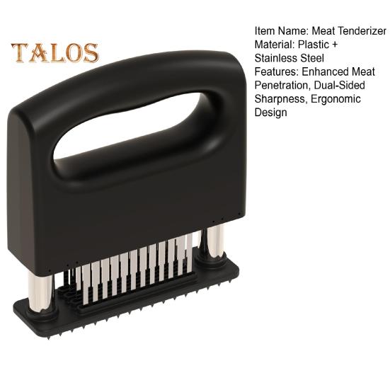 Мясной тендерайзер для говядины, индейки, курицы, 48 игл из нержавеющей стали, прочный кухонный инструмент для сочного, ароматного мяса, улучшения маринадов, сокращения времени приготовления