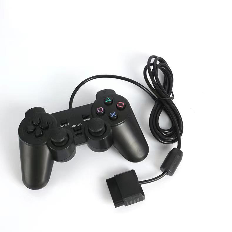Двойной вибрационный прозрачный PS2 проводной контроллер Snowflake