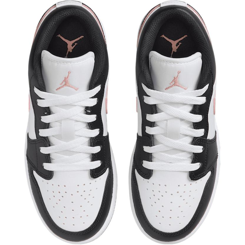 Air Jordan 1 Low GS Белый Черный Ржаво-розовый 553560-165