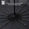16 ребер, три складных автоматических зонта Morandi Colors, солнцезащитный крем, защита от ультрафиолета, непромокаемый, двойного назначения