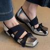 Ballet Style 2025 Spring and Autumn Retro Flat Mary Jane Shoes Women's Bow Square Head Cross Buckle Shoes Light Mouth Single Shoes