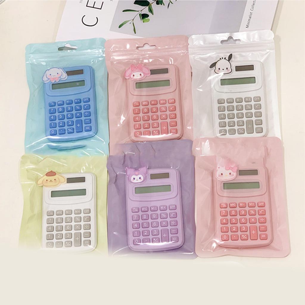 Cartoon Calculator Multifunctional Handheld Small Pocket Calculator with LED Display for Desktop Off