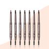 Five-color Optional Double-headed Eyebrow Pencil with Eyebrow Brush Triangle Tip Automatic Rotation Waterproof and Sweatproof 3D