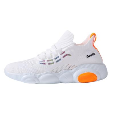 Кроссовки на платформе женские легкие кроссовки дышащая сетка на шнуровке повседневная спортивная обувь комфортная женская белая обувь вулканизированная