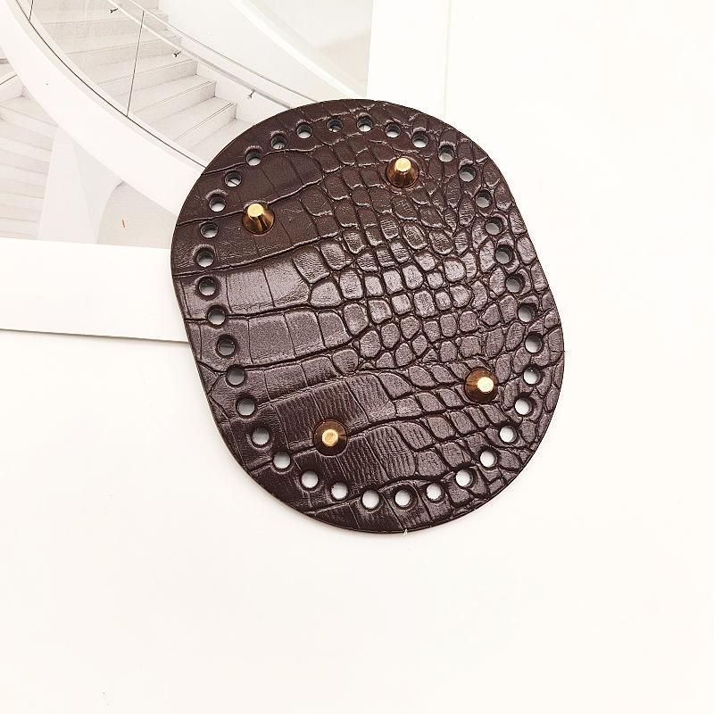 Круглое Овальное Дно Сумки из Искусственной Кожи с Отверстиями для DIY Домашнего Декора Ручной Работы Вязаная Сумка Крючком Дно Сумки Аксессуары