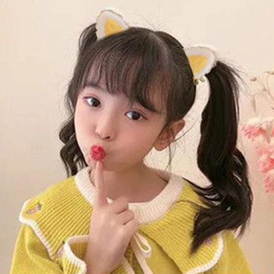 4 шт. милые заколки для волос плюшевые кошачьи ушки украшения заколки для волос дизайн животных плюшевые заколки аксессуары для волос для девочек