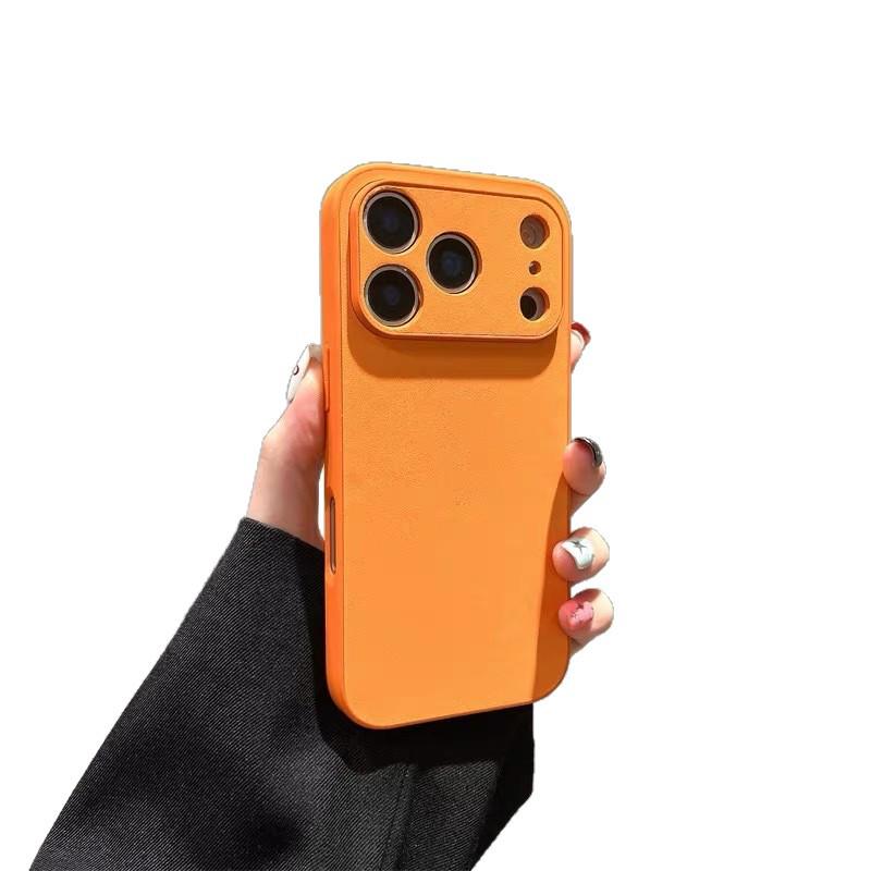 Чехол из кожи для iPhone 17 (17 цветов) - Совместим с iPhone 14/15/16, Матовый простой защитный чехол