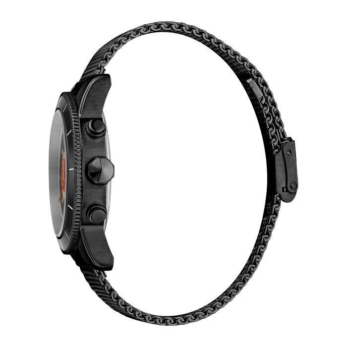 Montre - JUST CAVALLI - JC1G215M0075 - Acier inoxydable - Maille milanaise - Noir