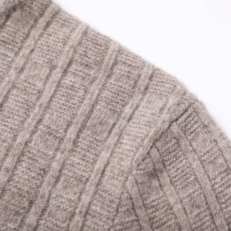 Pure Wool Men's Wool Sweater Fall and Winter Simple Casual Knit Sweater Man