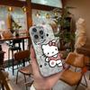 Серебряный чехол для телефона Hello Kitty для Apple 14: Милый дизайн Sanrio