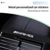 WHJ6 3D Metal Car Emblem Letter Decorative Stickers Badge Decal For Mercedes Benz AMG W204 W205 W203 W211 W201 W210 GLE GLC GLS CLA