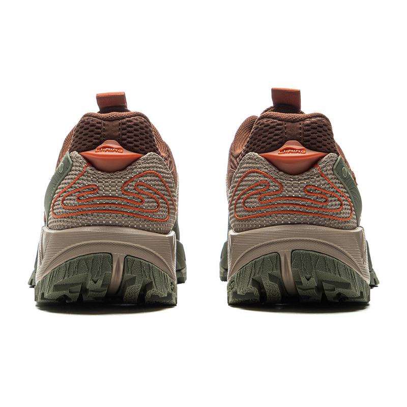Кроссовки Li Ning CF Outdoor Hiking Shoes V2 с водонепроницаемым отскоком и амортизацией, прочные, низкие, мужские, коричневые, AHCU039-2