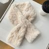 Winter Scarf Soft Imitation Rabbit Fur Solid Color Design Short Scarf Thickened Warm Plush Women Scarf Cold Weather Wear