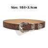 Y2k Pin Buckle Belt Vintage Jeans Belt Casual PU Leather Waistband