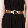 Fashion Elastic Waistband Casual Round Buckle Waist Strap Waist Belts Clothing Decoration