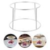 Dinnerware Grill Rack Seafood Display Tray Stainless Steel Pizza Holder Corner Stand Plate Silver Restaurant Serving