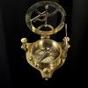 12.7cm  Nautical Brass Sundial with Compass Clock | Antique Design